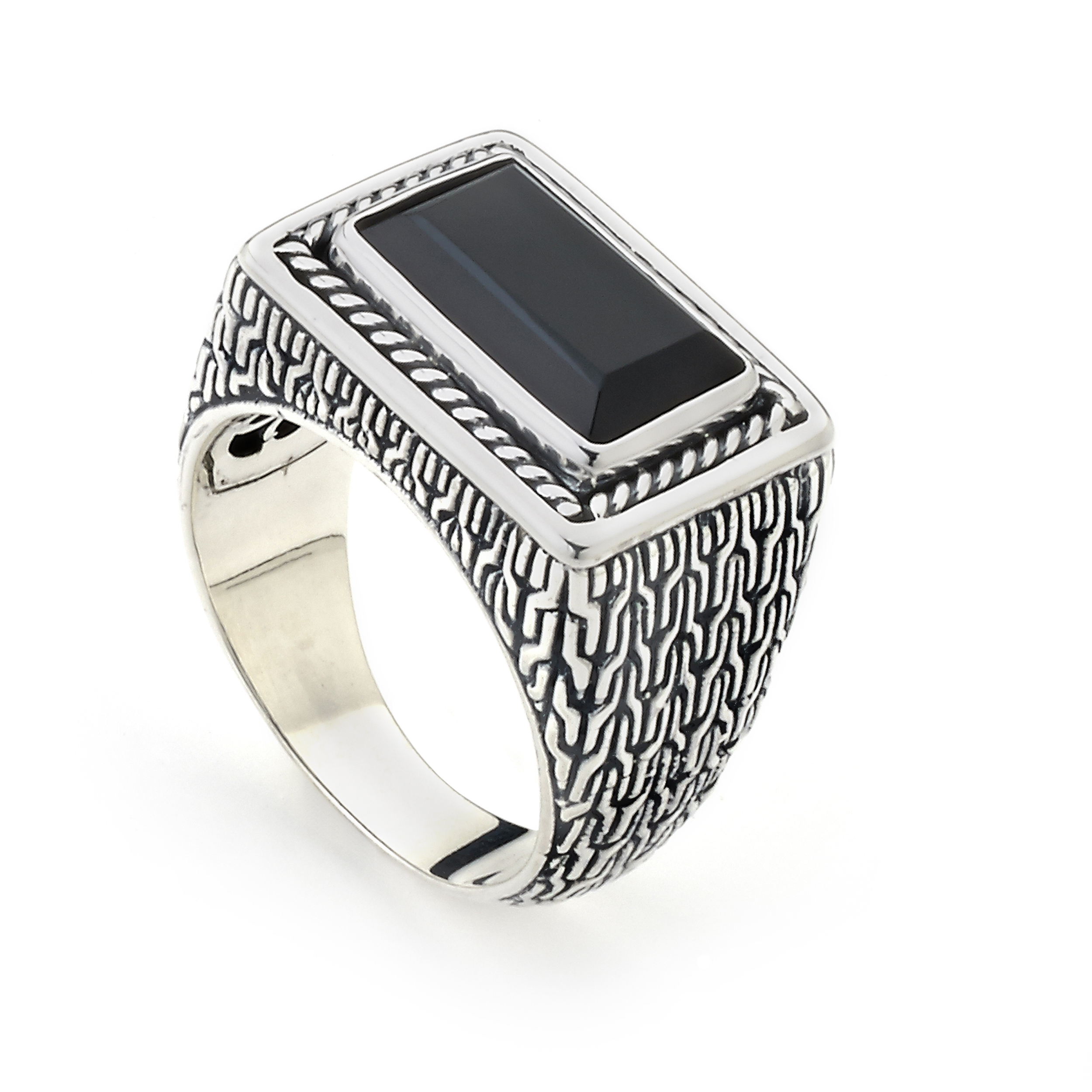 Colored Stone Rings  -  Men^s