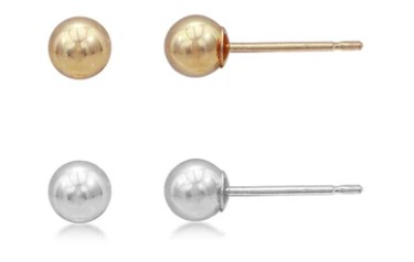 Precious Metal (No Stones) Earrings
